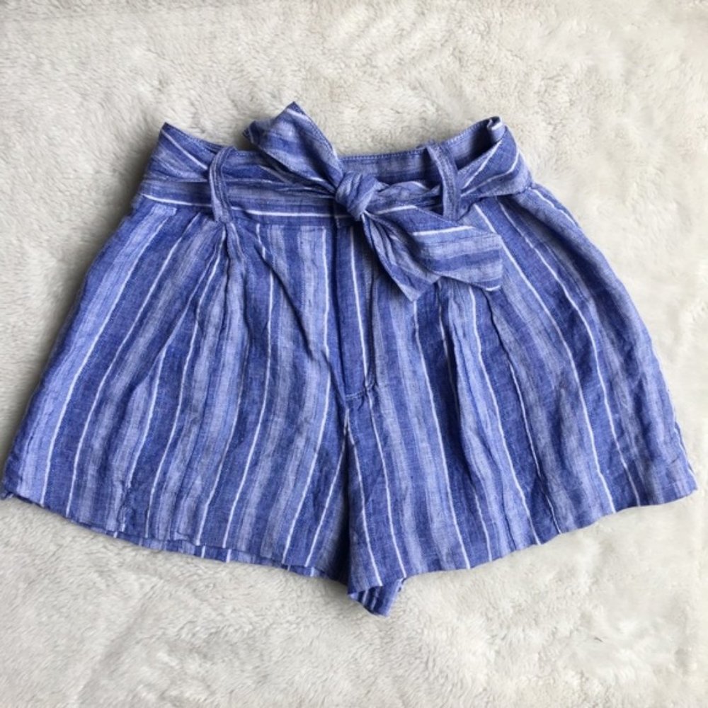 Club Monaco Striped Linen Shorts